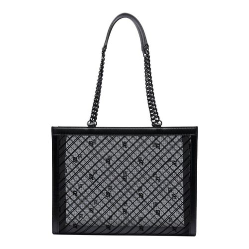 Logo Detailed Large Tote Bag - Elisabetta Franchi - Modalova