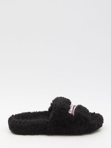 Balenciaga Furry Slide Sandals - Balenciaga - Modalova