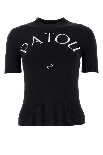 Patou Black Cotton Blend T-shirt - Patou - Modalova