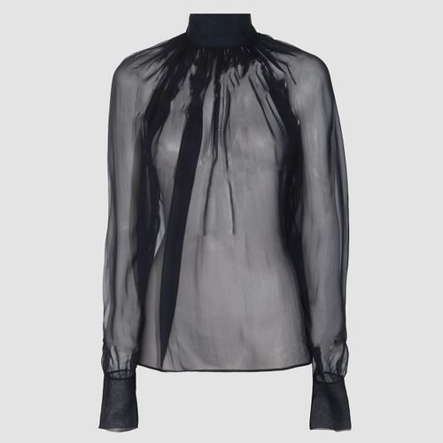 Saint Laurent Blue Silk Top - Saint Laurent - Modalova