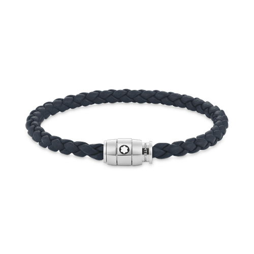Armband mit 3 Ringen aus Soft Leder - Edelstahl - MB136014 - Armbänder - MONTBLANC - Modalova