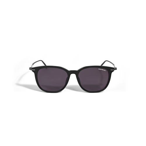 Gafas de Sol Rectangulares con Montura de Acetato Negra - Acetato - MB135564 - Gafas De Sol - MONTBLANC - Modalova