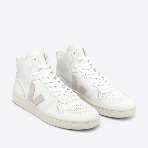 Sneakers alte con lacci in pelle V-15 - VEJA - Modalova