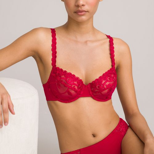 Reggiseno Avvolgente Tulle Ricamato Donna Taglie 6 F - la redoute collections - Modalova