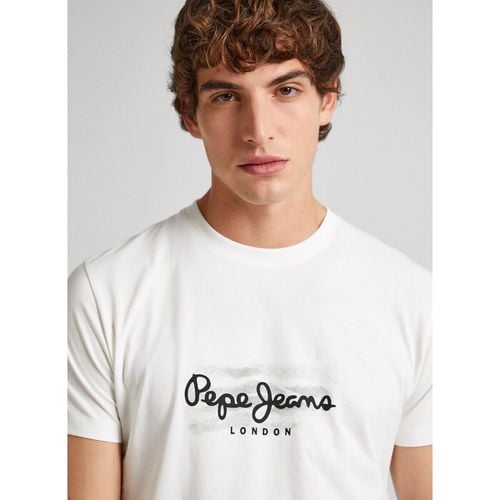 T-shirt Slim Maniche Corte Con Logo Stampato Uomo Taglie XXL - pepe jeans - Modalova