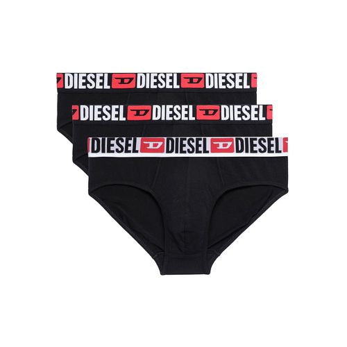 Confezione da 3 slip tinta unita, logo alla cintura - DIESEL - Modalova