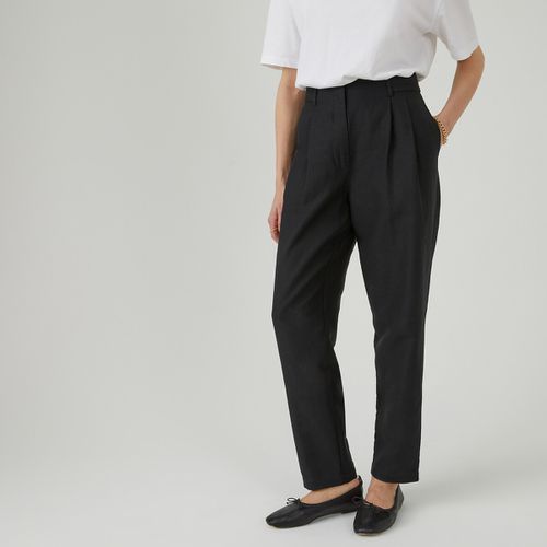 Pantaloni a sigaretta con pinces, in lino e cotone - LA REDOUTE COLLECTIONS - Modalova