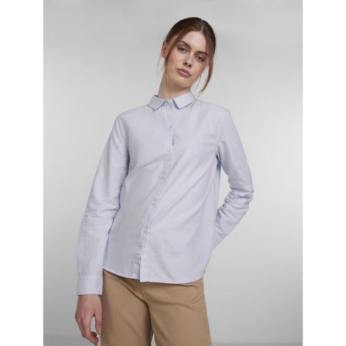 Camicia in cotone, taglio dritto - PIECES - Modalova