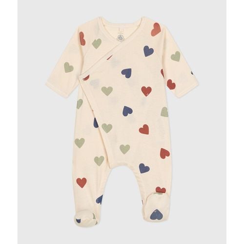 Pigiama tutina in cotone con stampa cuori - PETIT BATEAU - Modalova