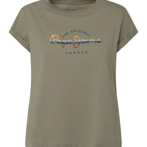 T-shirt Maniche Corte Con Messaggio Donna Taglie L - pepe jeans - Modalova