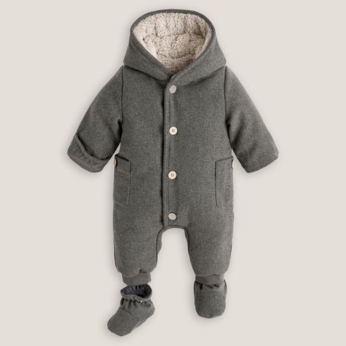 Tutina Con Cappuccio Fodera Sherpa Taglie 1 mese - 54 cm - la redoute collections - Modalova