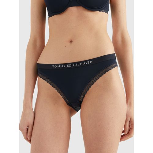 Slip In Microfibra E Pizzo Donna Taglie XS - tommy hilfiger - Modalova