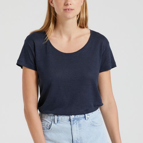 T-shirt Taglio Dritto In Lino Donna Taglie S - petit bateau - Modalova