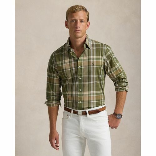 Camicia Slim Fit In Popeline Elasticizzato Uomo Taglie L - polo ralph lauren - Modalova