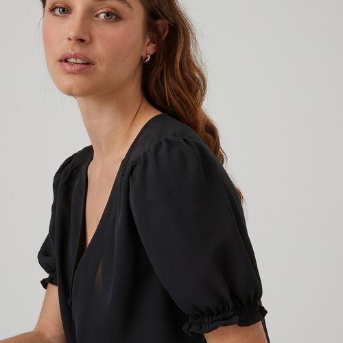 Camicia scollo a V, maniche corte - LA REDOUTE COLLECTIONS - Modalova