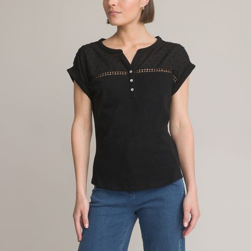 T-shirt Di Puro Cotone Fiammato Donna Taglie 34/36 (FR) - 38/40 (IT) - anne weyburn - Modalova