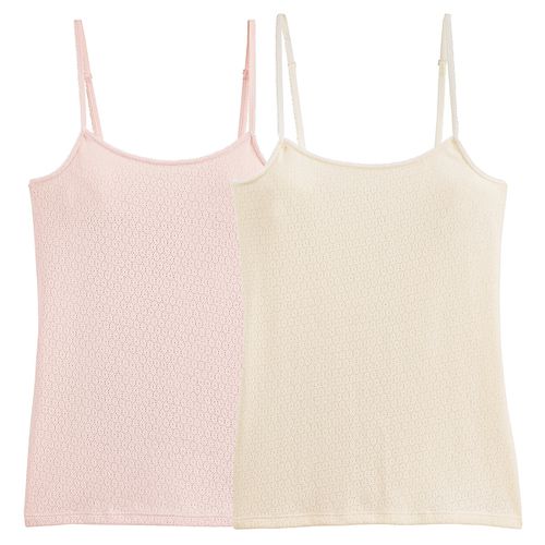 Confezione Da 2 Top A Coste 1x1 Rosa Donna Taglie M - petit bateau - Modalova