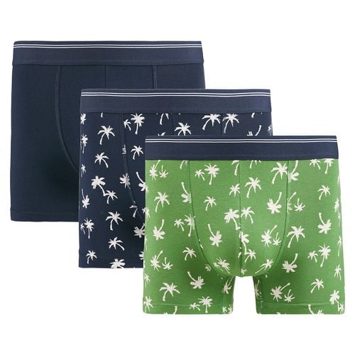 Confezione Da 3 Boxer 2 Fantasia + 1 Tinta Unita Uomo Taglie XXL - la redoute collections - Modalova