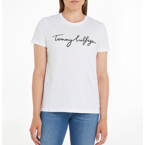 T-shirt girocollo maniche corte in cotone - TOMMY HILFIGER - Modalova