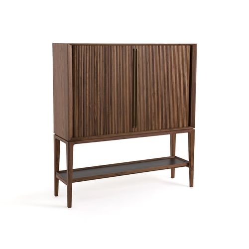 Mobile Credenza Alta/bar Noce E Pelle, Liamca - am.pm - Modalova