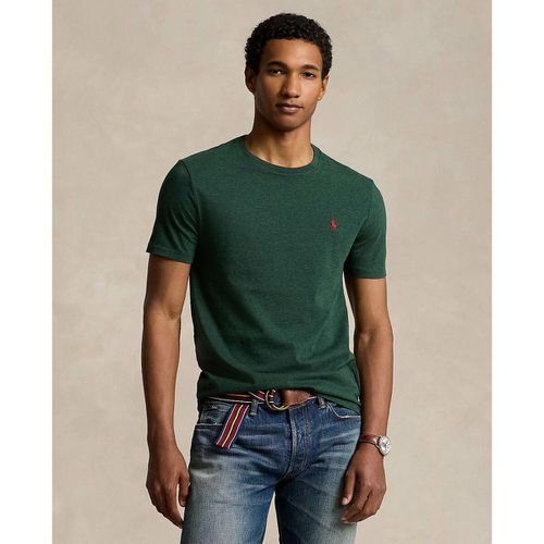 T-shirt Slim Tinta Unita In Jersey Logo Ricamato Uomo Taglie S - polo ralph lauren - Modalova