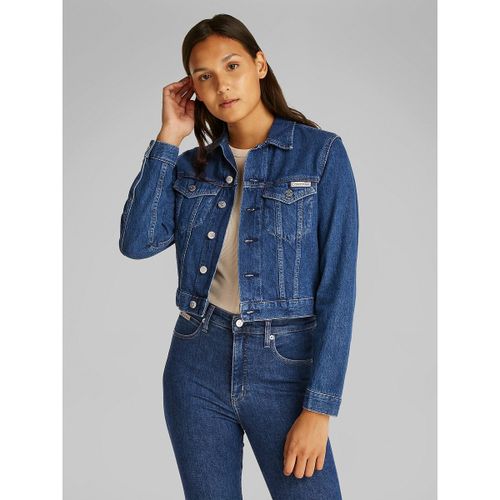 Giacca Corta In Denim Donna Taglie S - calvin klein jeans - Modalova