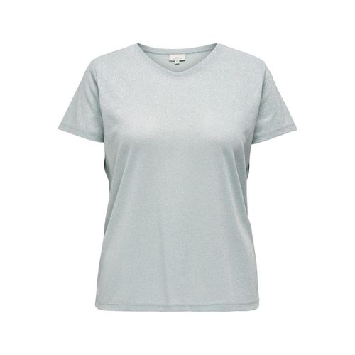 T-shirt Scollo A V A Righe Sottili Brillanti Donna Taglie 42/44 (FR) - 46/48 (IT) - only carmakoma - Modalova