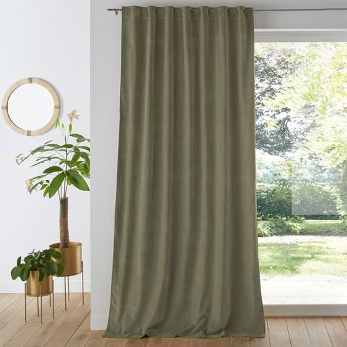 Tenda In Velluto Finitura Con Patte Nascoste, Velvet Taglie 220 x 135 cm - la redoute interieurs - Modalova