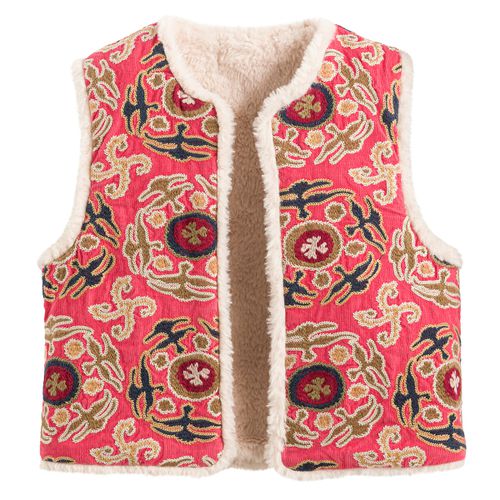 Gilet senza maniche reversibile in velluto ricamato - LOUISE MISHA X LA REDOUTE - Modalova