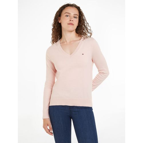 Maglione Maniche Lungo Scollo A V Donna Taglie XS - tommy hilfiger - Modalova