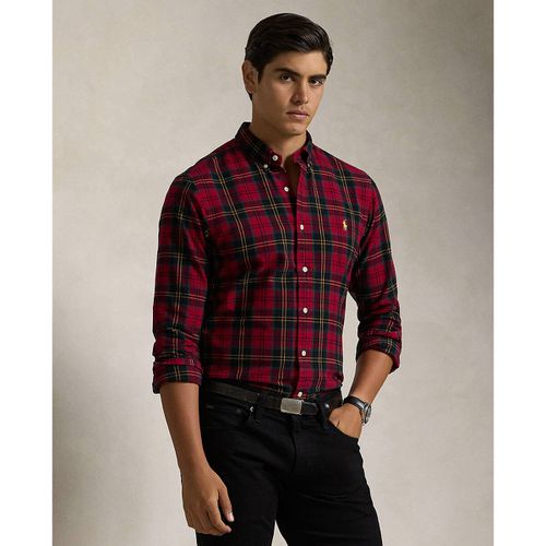 Camicia dritta con tartan oxford spazzolato - POLO RALPH LAUREN - Modalova