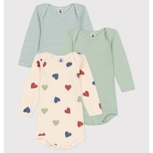 Confezione da 3 body maniche lunghe - PETIT BATEAU - Modalova