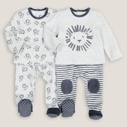 Confezione da 2 pigiama 2 pezzi in velluto 1 mese-4 anni - LA REDOUTE COLLECTIONS - Modalova