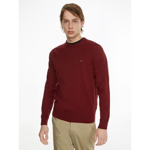 Pull girocollo in cotone pima e cachemire - TOMMY HILFIGER - Modalova