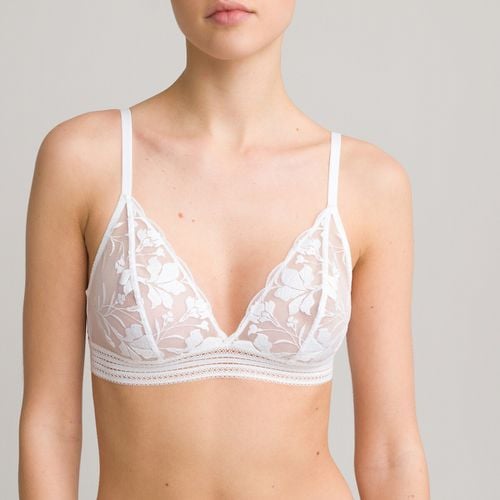 Reggiseno A Triangolo Senza Ferretti In Tulle Ricamato Donna Taglie 1 A - la redoute collections - Modalova