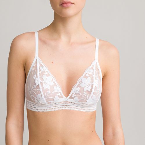 Reggiseno a triangolo senza ferretti in tulle ricamato - LA REDOUTE COLLECTIONS - Modalova