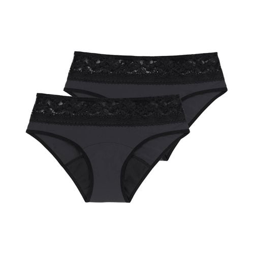 Confezione Da 2 Culotte Mestruali Eco Moon Lace Donna Taglie XS - dorina - Modalova