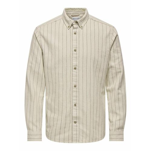 Camicia Dritta A Righe Uomo Taglie L - only & sons - Modalova