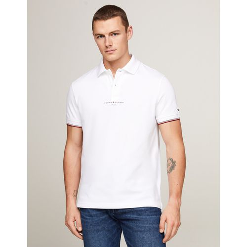 Polo dritta Tommy Logo con profilo - TOMMY HILFIGER - Modalova