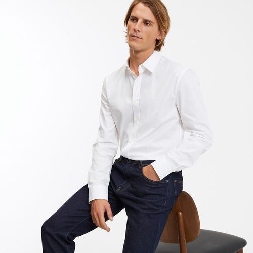 Camicia taglio slim, collo francese maniche lunghe - LA REDOUTE COLLECTIONS - Modalova