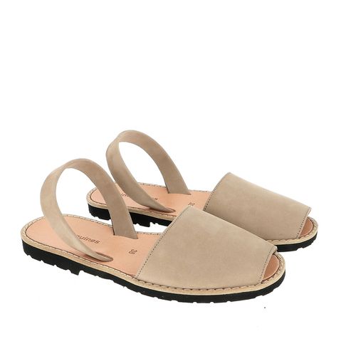 Sandali In Nabuck Tacco Piatto Donna Taglie 36 - minorquines - Modalova