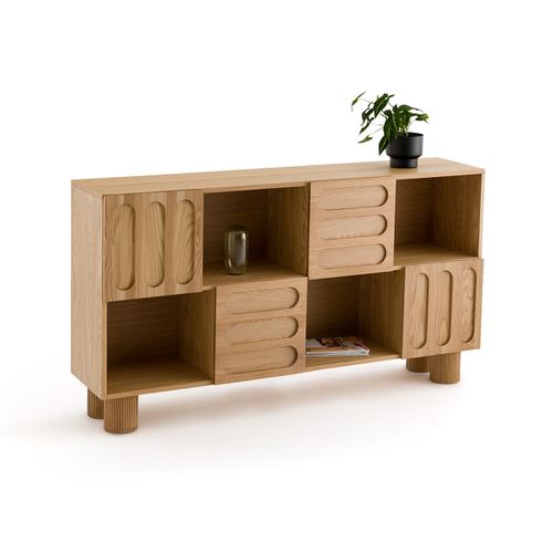 Libreria Bassa Impiallacciata Rovere L165 Cm, Cannelo - la redoute interieurs - Modalova