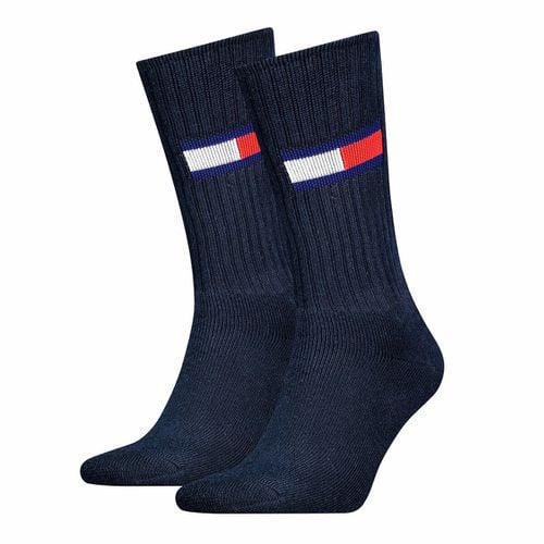 Confezione Da 2 Paia Di Calze Alte Logo Bandiera Uomo Taglie 35/38 - tommy hilfiger - Modalova