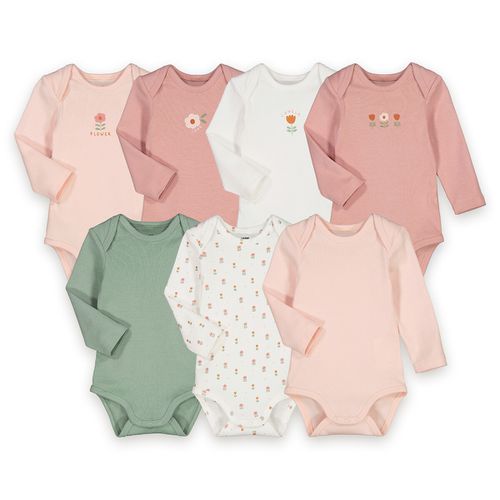 Confezione Da 7 Body A Maniche Lunghe Taglie 1 mese - 54 cm - la redoute collections - Modalova