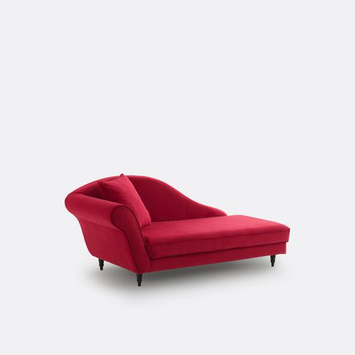 Chaise Longue In Velluto Lipstick Taglie meridiana destra - la redoute interieurs - Modalova