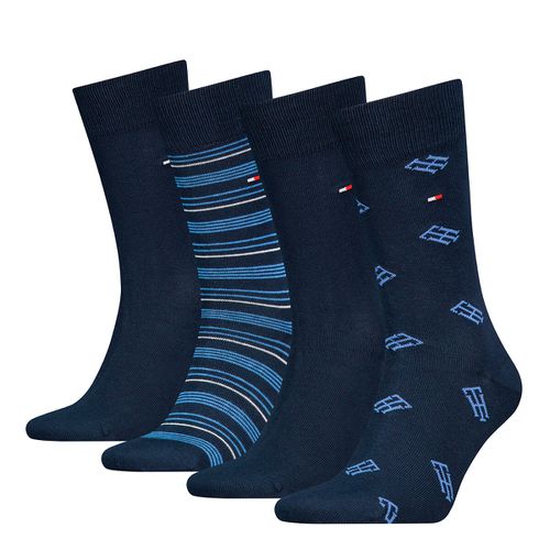 Cofanetto Regalo Da 4 Paia Di Calze Alte Uomo Taglie 39/42 - tommy hilfiger - Modalova