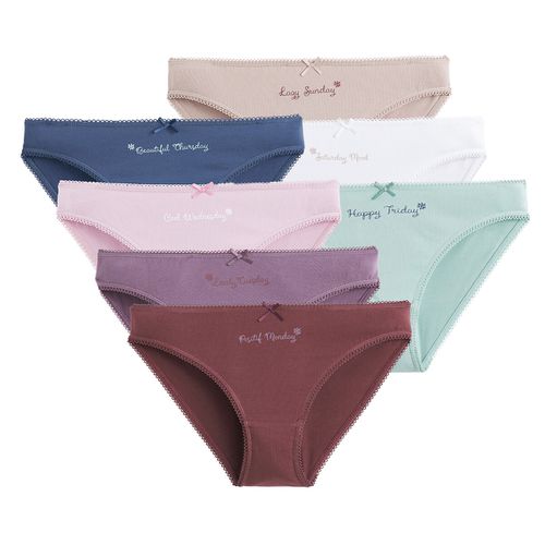 Confezione da 7 slip, stampa giorni della settimana - LA REDOUTE COLLECTIONS - Modalova