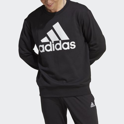 Felpa In Pile Essentials Con Grande Logo Uomo Taglie XS - adidas sportswear - Modalova