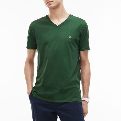 T-shirt Scollo A V In Jersey Di Cotone Uomo Taglie XS - lacoste - Modalova