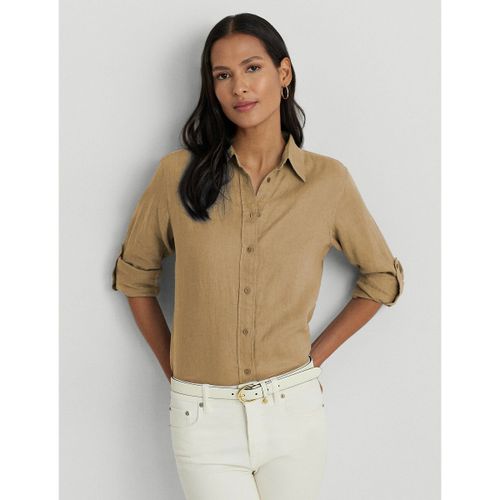 Camicia In Lino A Maniche Lunghe Donna Taglie XS - lauren ralph lauren - Modalova